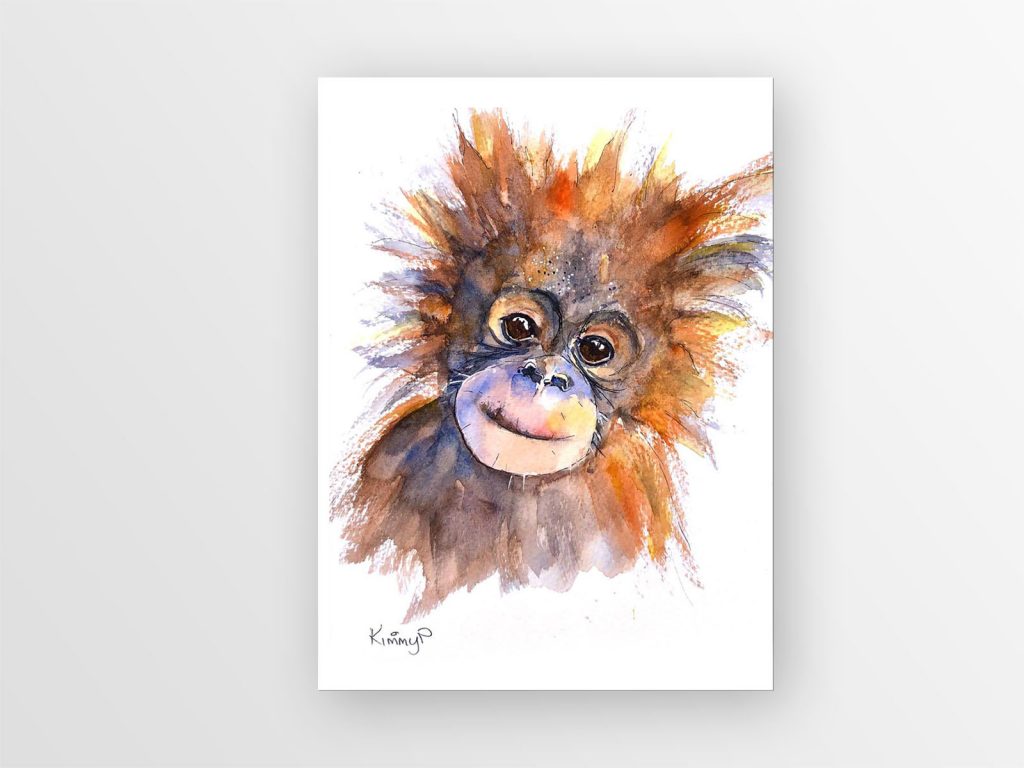 Punk Baby Orangutan Print