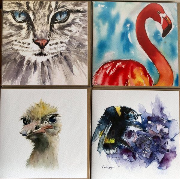 Pack of Four Animal Cards